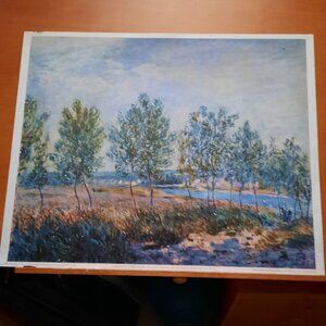 Art Print, "Meadow in By" by Alfred Sisley